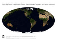 #30 Map World: Surface, Shallow Water and Topography (with National Boundaries)