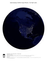 #6 Map North America: City Night Lights