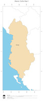 #2 Map Albania: political country borders and capital (outline map)
