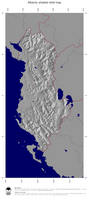 #4 Map Albania: shaded relief, country borders and capital
