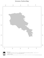 #1 Map Armenia: political country borders (outline map)