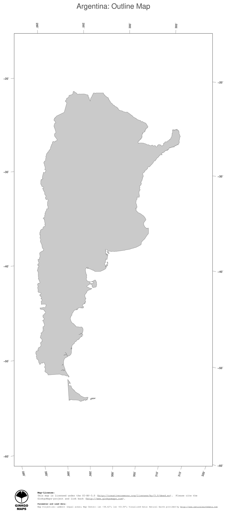 Map Argentina; GinkgoMaps continent: South America; region: Argentina