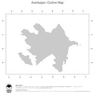 #1 Map Azerbaijan: political country borders (outline map)