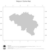 #1 Map Belgium: political country borders (outline map)