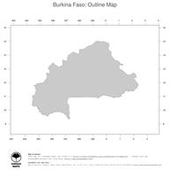 #1 Map Burkina Faso: political country borders (outline map)