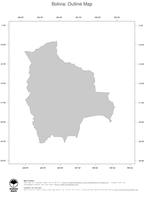 #1 Map Bolivia: political country borders (outline map)