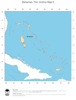 #2 Map Bahamas: political country borders and capital (outline map)