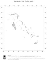 #1 Map Bahamas: political country borders (outline map)