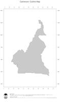 #1 Map Cameroon: political country borders (outline map)
