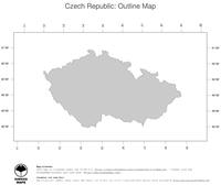 #1 Map Czech Republic: political country borders (outline map)