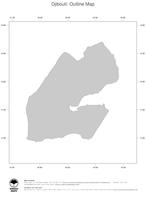 #1 Map Djibouti: political country borders (outline map)