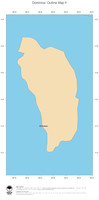 #2 Map Dominica: political country borders and capital (outline map)