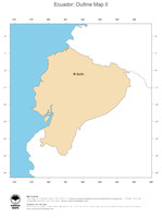 #2 Map Ecuador: political country borders and capital (outline map)