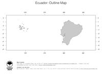 #1 Map Ecuador: political country borders (outline map)