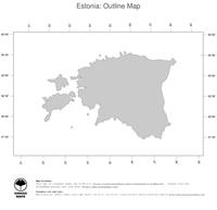 #1 Map Estonia: political country borders (outline map)