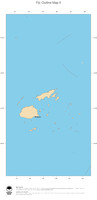 #2 Map Fiji: political country borders and capital (outline map)