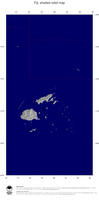 #4 Map Fiji: shaded relief, country borders and capital