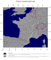 #4 Map France: shaded relief, country borders and capital