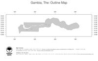 #1 Map Gambia: political country borders (outline map)