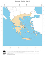 #2 Map Greece: political country borders and capital (outline map)