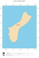 #2 Map Guam: political country borders and capital (outline map)