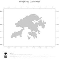 #1 Map Hong Kong: political country borders (outline map)