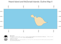 #2 Map Heard Island and McDonald Islands: political country borders and capital (outline map)