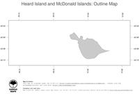 #1 Map Heard Island and McDonald Islands: political country borders (outline map)