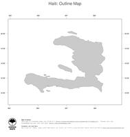 #1 Map Haiti: political country borders (outline map)