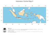 #2 Map Indonesia: political country borders and capital (outline map)