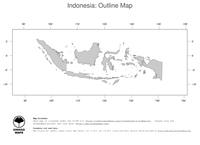 #1 Map Indonesia: political country borders (outline map)
