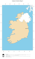 #2 Map Ireland: political country borders and capital (outline map)