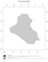 #1 Map Iraq: political country borders (outline map)