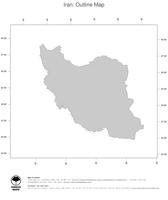 #1 Map Iran: political country borders (outline map)