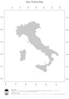 #1 Map Italy: political country borders (outline map)