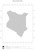 #1 Map Kenya: political country borders (outline map)