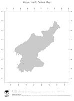 #1 Map North Korea: political country borders (outline map)