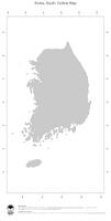 #1 Map South Korea: political country borders (outline map)