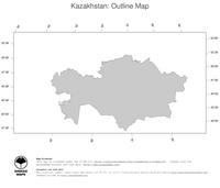 #1 Map Kazakhstan: political country borders (outline map)