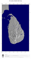 #4 Map Sri Lanka: shaded relief, country borders and capital