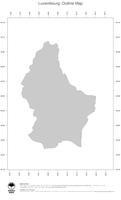 #1 Map Luxembourg: political country borders (outline map)