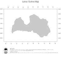 #1 Map Latvia: political country borders (outline map)