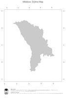 #1 Map Moldova: political country borders (outline map)