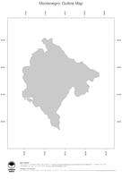 #1 Map Montenegro: political country borders (outline map)