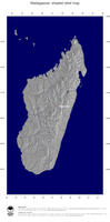 #4 Map Madagascar: shaded relief, country borders and capital