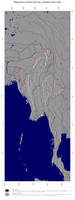 #4 Map Myanmar: shaded relief, country borders and capital