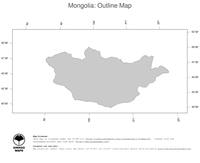 #1 Map Mongolia: political country borders (outline map)
