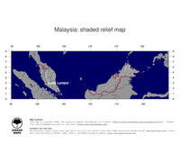 #4 Map Malaysia: shaded relief, country borders and capital
