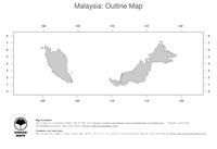 #1 Map Malaysia: political country borders (outline map)
