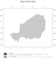 #1 Map Niger: political country borders (outline map)